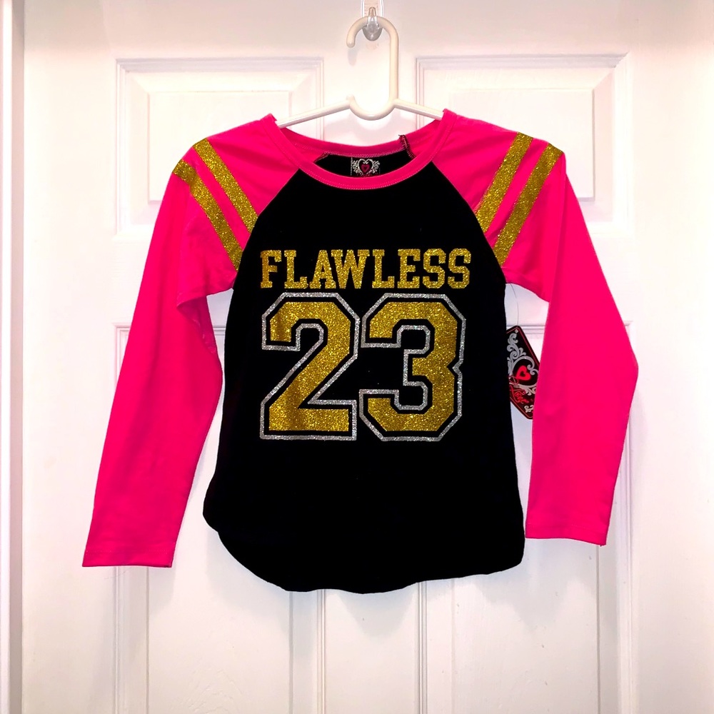 Girls Real Love Brand L/S says Flawless 23 on sh…